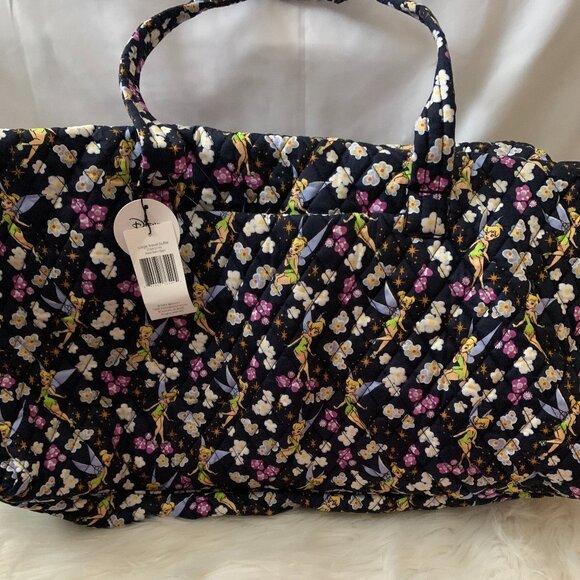 VERA BRADLEY X DISNEY Tinker Bell's Flight Quilted Large Travel Duffel Bag - Picture 5 of 7
